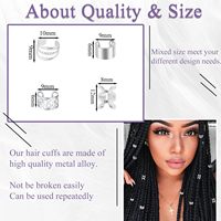 Set di 40/70/80 Pezzi di Anelli per Capelli Misti, Perline per Dreadlocks, Clip per Trecce, Accessori di Lusso per Parrucche da Donna, Cerchi Vuoti Fai-da-Te