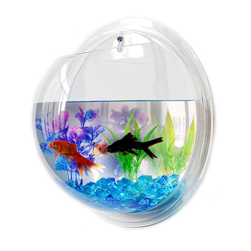 Acryl Fischs chale Wandbehang Aquarium Aquatic Pet Products Wand halterung Aquarium für Betta Fische