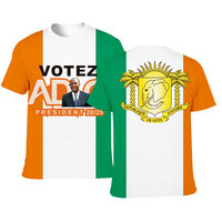 Gahumi T-shirt électoral de haute qualité à bas prix en Côte d'Ivoire T-shirt promotionnel de la campagne électorale du président