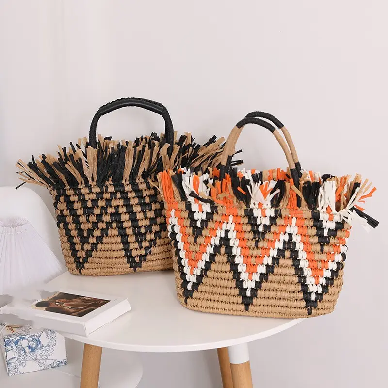 2023 Summer Stylish New handbags Lady Trendy Fashion Straw Basket Bags lady design Tote borse per le femmine