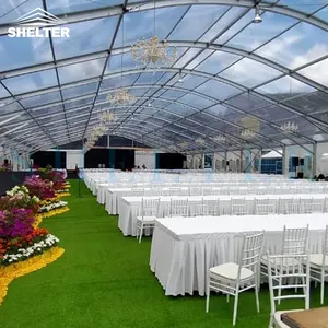 럭셔리 20x30 20x40 50x30 큰 흰색 Chapiteau 대형 야외 결혼식 교회 천막 텐트 200 300 500 800 사람들 이벤트 파티