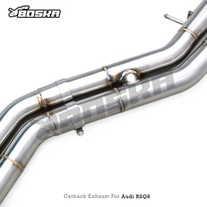 ระบบท่อไอเสีย Boska Valvetronic สำหรับ Audi RS Q8/RSQ8 4.0T ปี 2021-2024 ระบบท่อไอเสียสแตนเลสพร้อมปลายคาร์บอน - Product Image 4