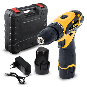 Km Electric Drill 12V Rechargeable Lithium Battery 50Nm Torque 13Mm Drilling <b>With</b> 24 Bit <b>Set</b> Plastic <b>Case</b> - Product Image 4