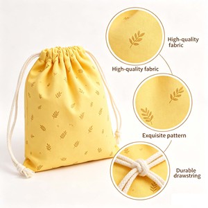 Factory Direct Cheap Blank Cotton Canvas Drawstring <b>Bag</b> Custom Size Logo Plain Canvas <b>Draw</b> <b>String</b> <b>Bag</b> for Advertising - Product Image 2
