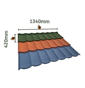 Hoja de techo de metal recubierta de piedra de Color para casa de Villa, estilo <span class=keywords><strong>Tudor</strong></span>, buenas Tejas resistentes a terremotos - Product Image 3