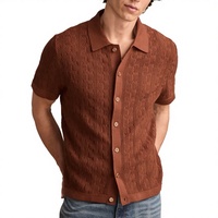 Europäisch-Amerikanischer Grenzüberschreitender Mechanismus Gestrickter Atmungsaktiver Maschinenwaschbarer Polyester-Cardigan Herren Freizeitjacke mit Knöpfen