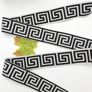 Pabrik kualitas tinggi kustom logo nilon spandeks tenun jacquard elastis pita untuk olahraga ikat kepala wig ikat rambut gelang garmen bra