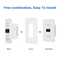 Interrupteur variateur intelligent US 3 voies, interrupteur lumineux à intensité variable compatible avec Alexa, Google Assistant et SmartThings, fil neutre requis