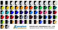 Plaque en acrylique coulé APEX 2,5 mm 3 mm 5 mm 6 mm 1/8 1/4 Transparente ou Colorée 4x8 pieds Découpée sur Mesure