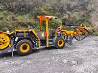 Foreuse souterraine Kaishan KJ211 pour trous de dynamitage, sur chenilles HC50, rotation de 360° du faisceau, moteur diesel