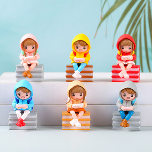 Ensemble de 6 figurines miniatures de dessins animés créatifs en PVC pour la décoration de la maison et du salon - Product Image 1
