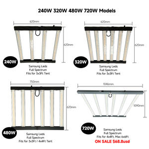 ไฟปลูกต้นไม้ <span class=keywords><strong>LED</strong></span> SLTMAKS 480W 320W 720W ไดโอด Samsung เชื่อมต่อแบบเดซี่เชน ปรับความสว่างได้ ปลูกพืชแนวตั้ง พับเก็บได้ สเปกตรัมเต็ม - Product Image 5
