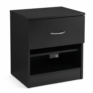 Comodino Moderno Nascosto in Legno con Cassetti Contenitore, <span class=keywords><strong>Mobiletto</strong></span> Organizer per Camera da Letto e Arredamento Casa - Product Image 1