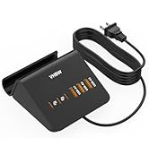 Pengisi Daya Cepat 35W PD dengan 2 Port USB-A + 2 Port USB-C, Penyangga Ponsel, Kabel Retraktil, Ramah Lingkungan, Colokan EU/US