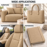 Cuir synthétique PVC kaki beige avec support non tissé, imperméable, gaufré, simili cuir pour sellerie automobile et meubles