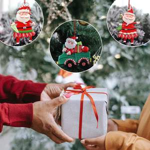 Argile polymère père noël bonhomme <span class=keywords><strong>de</strong></span> neige renne ornement pendentif, ornement d'arbre <span class=keywords><strong>de</strong></span> noël décorations suspendues <span class=keywords><strong>de</strong></span> noël - Product Image 6