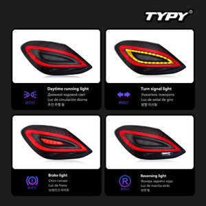 ไฟท้าย LED TYPY สำหรับรถยนต์ Mercedes-Benz C-Class W205 ปี 2015-2021 พร้อมไฟวิ่งกลางวันและไฟเลี้ยวแบบเรียงลำดับ - Product Image 5