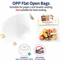Bolsas Planas Transparentes de OPP con Logotipo Personalizado, Bolsas de Embalaje de Plástico con Parte Superior Abierta, con Grosor y Tamaño Personalizados