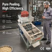 BANMO Nieuwe Geroosterde Pinda Schilmachine Commerciële Droge Weg Aardnoot Schilverwijderaar RVS Industriële Notenverwerking