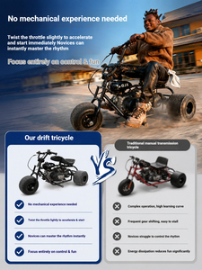 Tricycle tout-terrain à <span class=keywords><strong>moteur</strong></span> essence pour adultes, 3 roues, <span class=keywords><strong>drift</strong></span>, kart de course tout-terrain, plage - Product Image 6