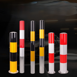 Barriera di traffico giallo nero di alta qualità per parcheggio esterno dissuasore in metallo acciaio per sicurezza stradale grado ingegnere - Product Image 1