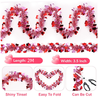 Vente flash Saint-Valentin Rouge Rose Blanc Cœur Paillettes Décoration suspendue pour mariage Fête Galentines Décorations Fournitures