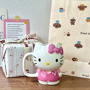 Nueva Taza de Oficina con Diseño de Gatito Sanrio <span class=keywords><strong>Kawaii</strong></span>, Linda Taza con Lazo, Estilo Americano, Aislada al Vacío, Ecológica, Mantiene la Temperatura por 6 Horas - Product Image 4