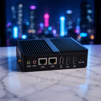Komputer NUC Tanpa Kipas Senyap Quad Core Intel N100 Mini PC Dual Lan Dual COM 4xUSB Komputer Industri