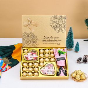 Caja de Regalo con Forma de Libro, Caja Vacía al por Mayor para el Día de San Valentín, 48 Bombones <span class=keywords><strong>Ferrero</strong></span> Roche, Recuerdos para Novia, <span class=keywords><strong>Chocolate</strong></span> Estilo Chino Romántico - Product Image 2