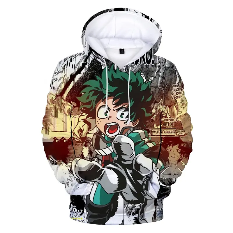 Custom 1pc ship Anime My Hero Academia Deku 3D Printed Hoodies Unisex Pop Harajuku Casual Long Sleeves Sweatshirt Oversized Ho