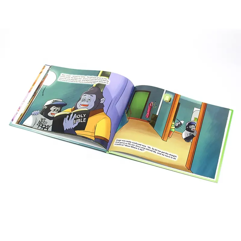 Impression de livres pour enfants Couverture rigide Petite quantité minimale de commande de haute qualité Service d'impression de livres personnalisés Personnalisation d'impression offset CMJN QS