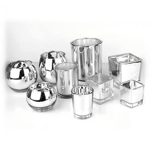 Bocaux en verre bleu bien conçus, porte-bougie en or Rose Mercury - Product Image 2