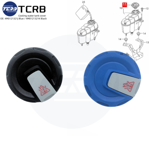 4M0121321J Couvercle de réservoir <span class=keywords><strong>d</strong></span>'<span class=keywords><strong>eau</strong></span> bleu Accessoires de <span class=keywords><strong>voiture</strong></span> <span class=keywords><strong>Bouchon</strong></span> de réservoir <span class=keywords><strong>d</strong></span>'expansion de liquide de refroidissement pour Audi Q7 Q8 Porsche 4M0 121 321 J - Product Image 4