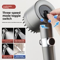 Ensemble de douche à main pressurisé haute performance, moderne et minimaliste, électroplaqué, avec filtre flexible pour salle de bain domestique