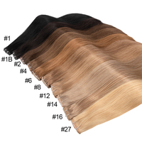 Qingdao Haohao Tissage de cheveux naturels en forme de papillon, sans couture, à cuticules entièrement alignées, avec trous en PU injecté, en cheveux humains