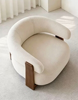 Fauteuil en bois massif de style minimaliste du milieu du siècle pour salon, hôtel, usage écologique, modulaire, une personne, bureau, maison