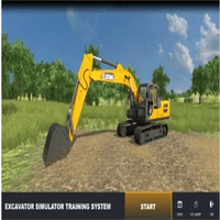 Simulador de conducción de construcción, simulador de excavadora, práctica, operación, simulación de excavadora