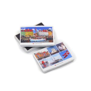 Juego de Decoración Rústica Estilo Dinamarca, Manualidades de Resina Pintadas a Mano, Imán de Refrigerador con Diseño de Copenhague - Product Image 2