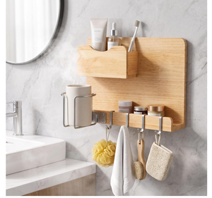 Étagère murale en bois personnalisée pour chevet, étagères flottantes pour lits superposés adolescents (filles et garçons) avec porte-gobelet flexible, organisateur d'accessoires de chambre - Product Image 6
