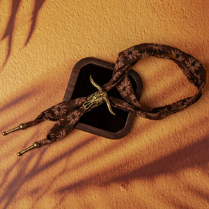 Cravate Bolo Bohème Unisexe, Sangle en Coton Marron à Motifs Marguerites, Breloques en Alliage : Papillon, Œil <span class=keywords><strong>de</strong></span> Tigre, Tête <span class=keywords><strong>de</strong></span> <span class=keywords><strong>Taureau</strong></span>, Aigle, Dragon, Pierre Rouge - Product Image 4