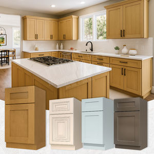 خزائن مطبخ بالجملة من الخشب الصلب |   خزانة مطبخ خشبية جاهزة للتجميع |   لأعمال التجديد الاحترافية - Product Image 1