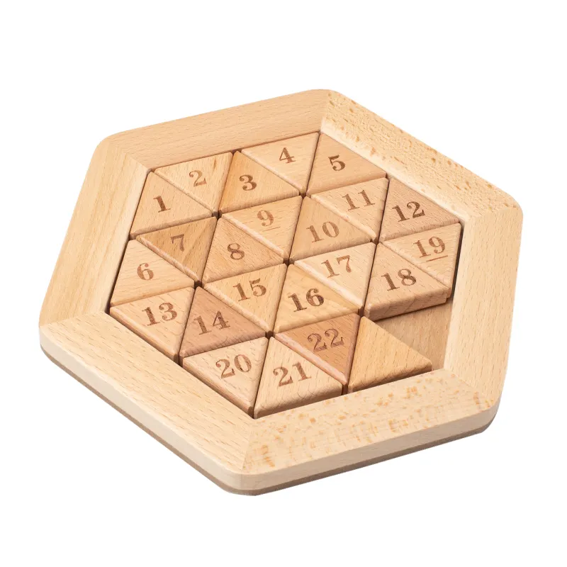 لعبة منزلقة على شكل مكعبات لتمارين أدمغة الأطفال من النوع الخشبي ألعاب الألغاز لترميم الأرقام