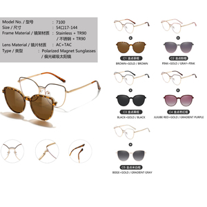 7102 tùy chỉnh sang trọng củ<span class=keywords><strong>a</strong></span> phụ nữ TR90 + kim loại clip trên Thời Trang Chống ánh sáng màu xanh kính với clip từ ống kính phân cực - Product Image 6