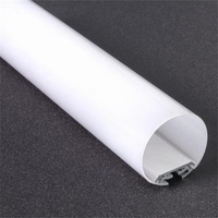 Luminaire suspendu rond en forme de O avec lentille de protection blanche laiteuse, profil en aluminium LED rond, canal linéaire LED