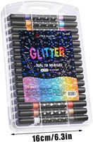 Stylos à paillettes, marqueurs à double pointe, artisanat, dessin coloré, filles, enfants, femmes, adultes, Pâques, Noël, anniversaire, école, projets de bricolage, ensemble