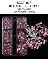 Usine en gros couleur rond Ab cristal ongles strass 3D paillettes diamant Nail Art décorations pierres