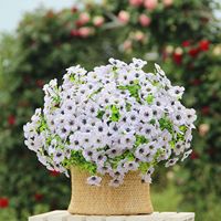 Fleurs artificielles d'eucalyptus et de glycine violettes, fausse verdure imperméable pour la décoration extérieure de la maison, des mariages et des jardins