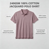 Polo 240 g/m² Luxe raffiné 100 % coton jacquard Logo personnalisé