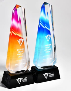 Trofeo de Cristal con Pico Impreso <span class=keywords><strong>en</strong></span> Color Personalizado |   Premio de Reunión Anual y Competencia de Equipo - Product Image 2