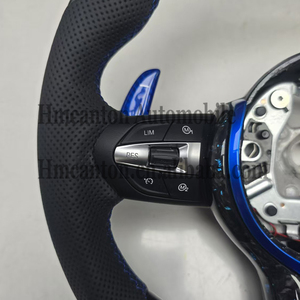 Volant de direction en cuir et fibre de carbone forgée avec LED pour BMW Série 5 F30 F10 F32 F90 F80 F82 F87 - Vente en gros - Product Image 5